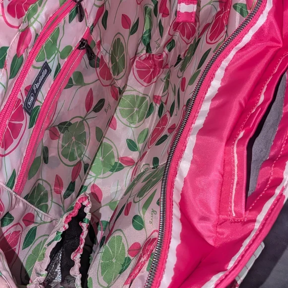 Lug Pink and White Striped Women's Bag - Picture 3 of 4